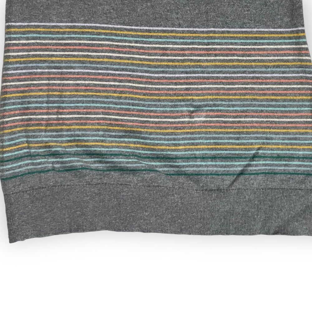 Gap Women's "Crazy" Gray & Multicolor Stripe Round Neck Pullover Sweater Size XS - Picture 8 of 12